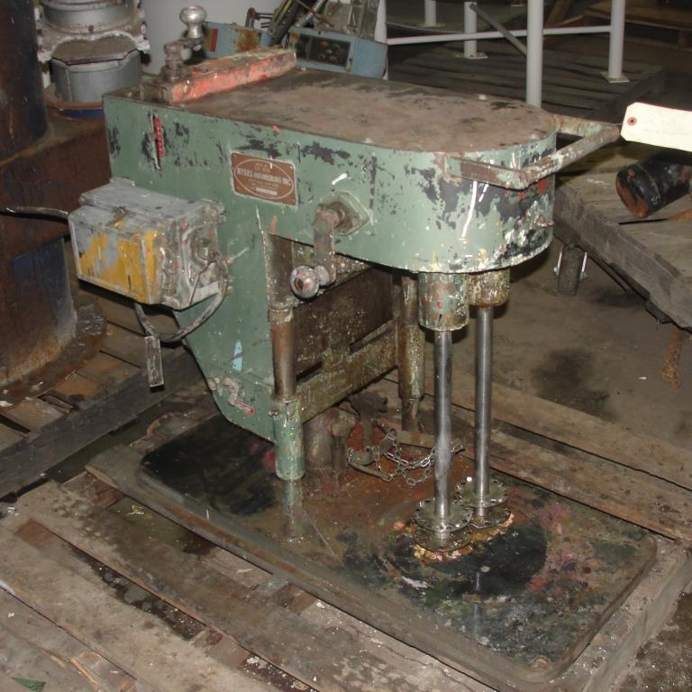 Mixer and Blender 2 hp Myers Engineering disperser, Tilting lift, variable speed drive
