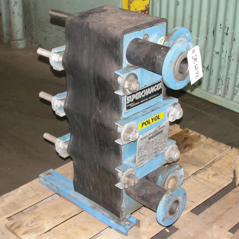 Heat Exchanger 46.8 sq.ft. Tranter Superchanger plate heat exchanger, Stainless Steel
