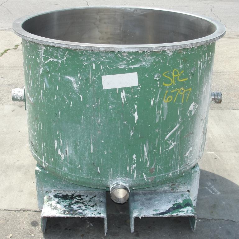 Mixer and Blender 100 gallon Ross change can Stainless Steel 39.25 inside diameter 27.5 inside height