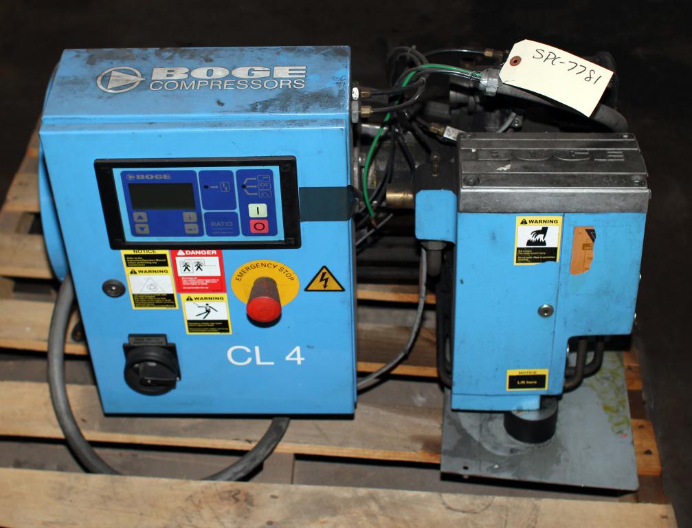 Compressor 4 hp BOGE air compressor model CL 4, 11 cfm