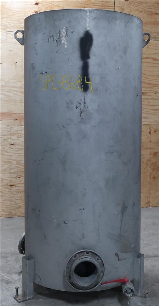 Tank 350 gallon vertical tank, Stainless Steel, flat bottom