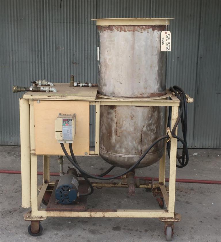 Tank 36 gallon vertical tank, Stainless Steel, dish bottom