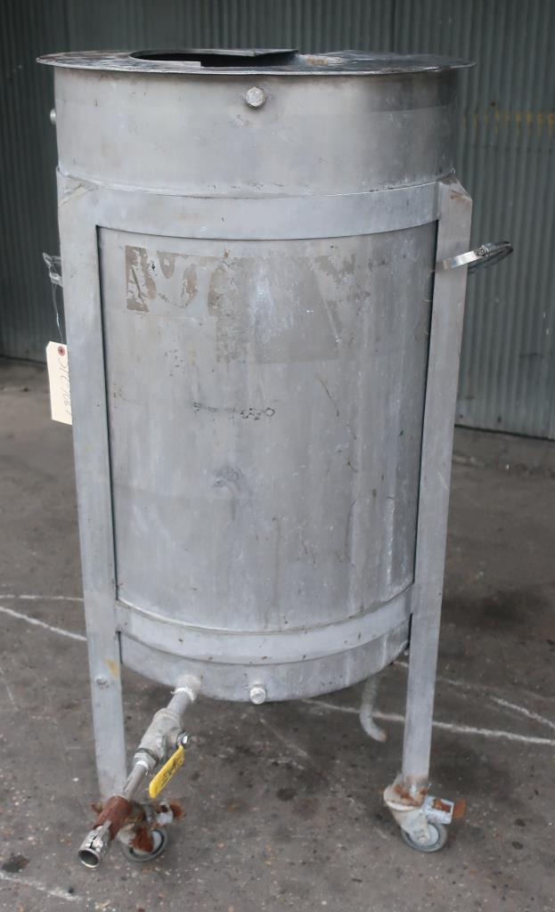 Tank 50 gallon vertical tank, Stainless Steel, slope bottom