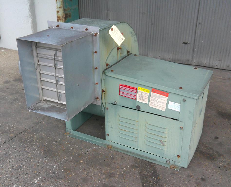 Blower 3000 cfm centrifugal fan New York Blower model 152 PLR, 3 hp, CS
