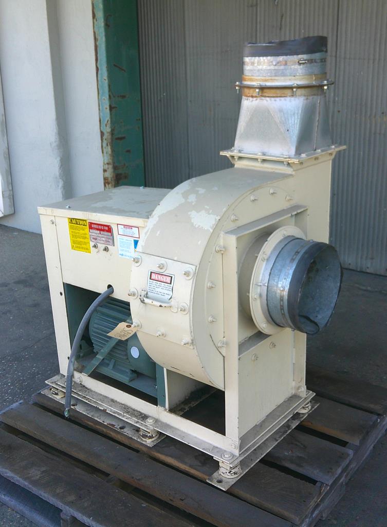 Blower 2472 cfm centrifugal fan New York Blower size 194 model Series 20 GI Fan, 10 hp, CS