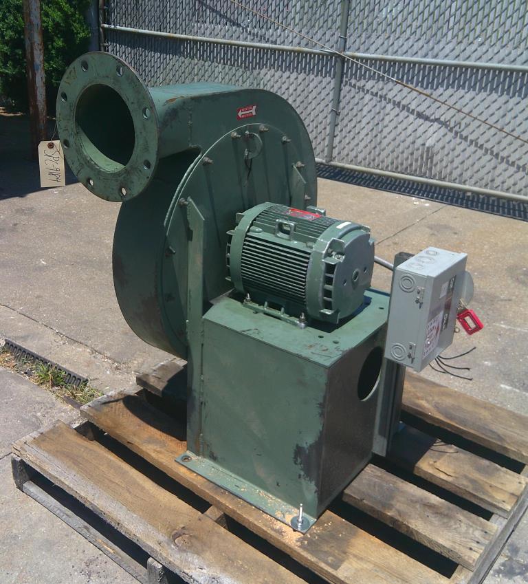 Blower 1,500 cfm centrifugal fan New York Blower size N19P10 10 hp, CS