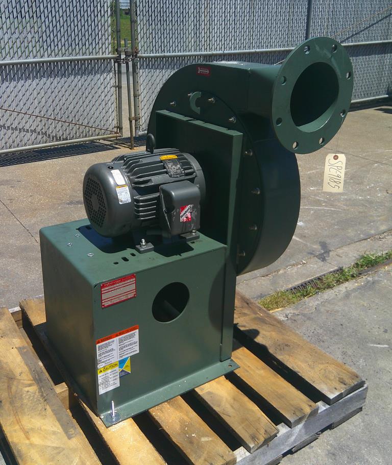 Blower 2,000 cfm centrifugal fan New York Blower model 2108 Alum wheel, 15 hp, CS
