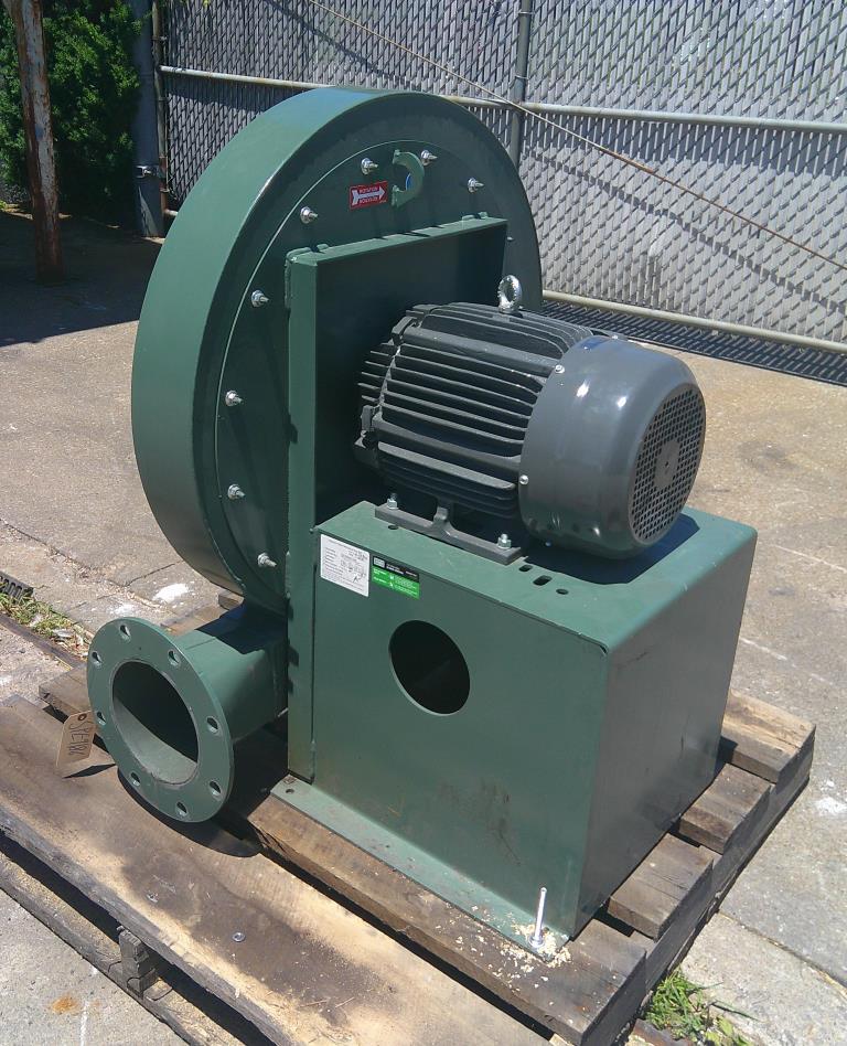 Blower 1,400 acfm cfm centrifugal fan New York Blower model ARR-4, 15/11 hp, CS