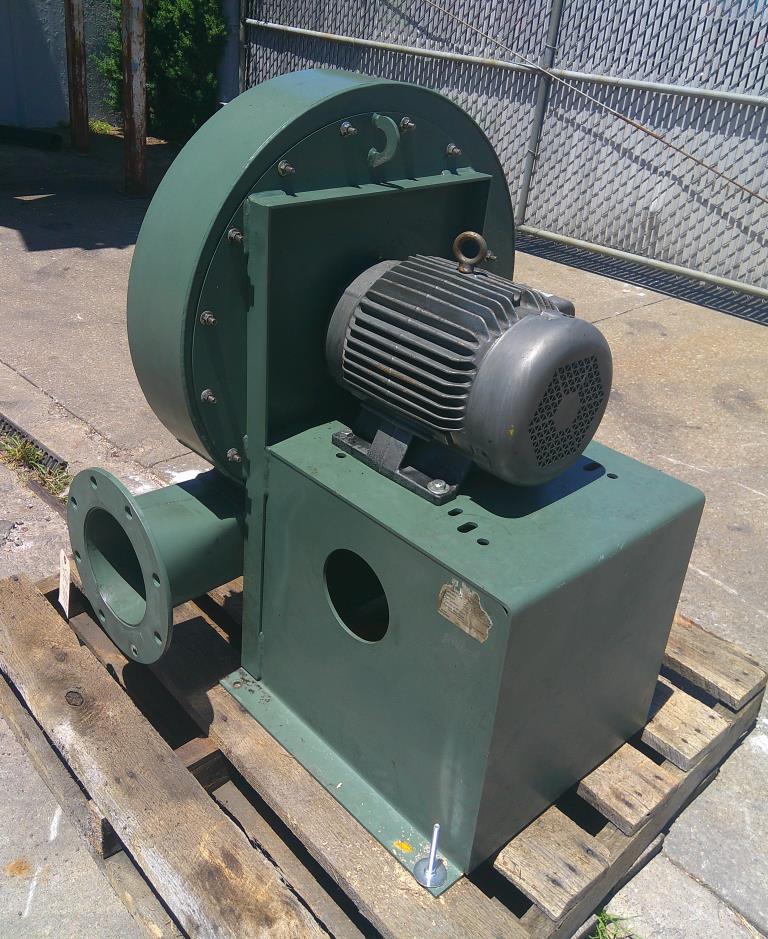 Blower 2,000 cfm centrifugal fan New York Blower model 2108 Alum wheel, 15 hp, CS