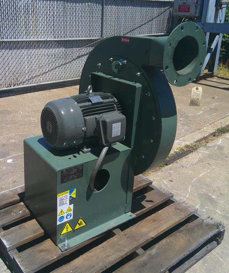 Blower 1,400 ACFM cfm centrifugal fan New York Blower model ARR-4, 15/11 hp, CS
