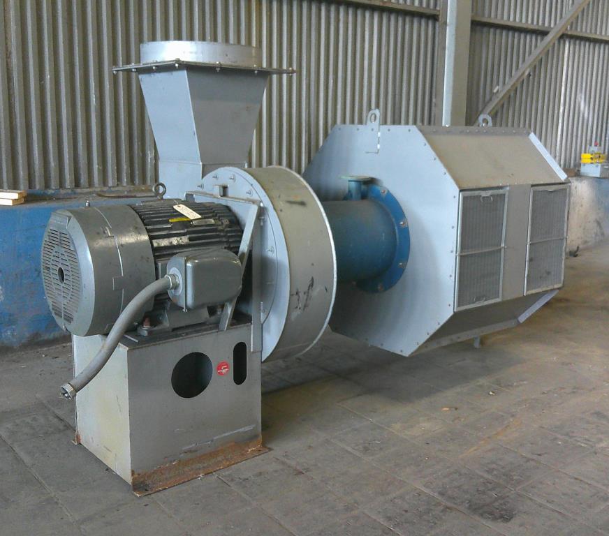 Blower 10,000 cfm centrifugal fan North American Mfg Co model 2324-3711-T, 100 hp, CS