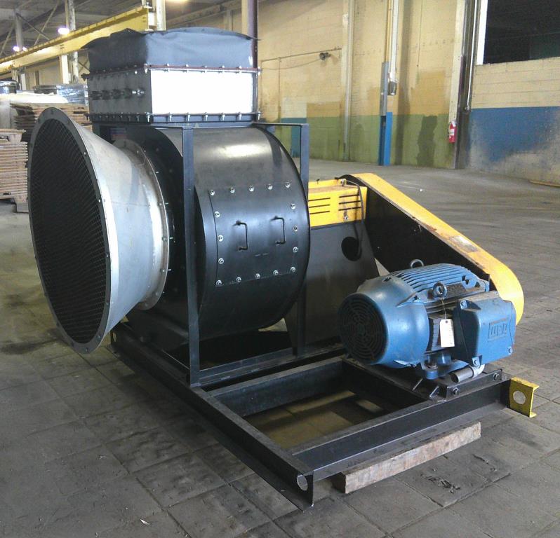Blower 18,000 cfm centrifugal fan Chicago Blower size 300 60 hp, CS