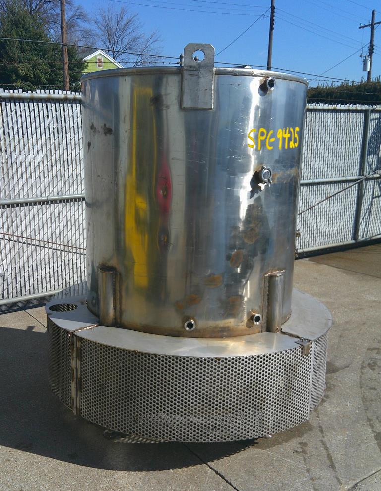 Tank 330 gallon vertical tank, Stainless Steel, flat