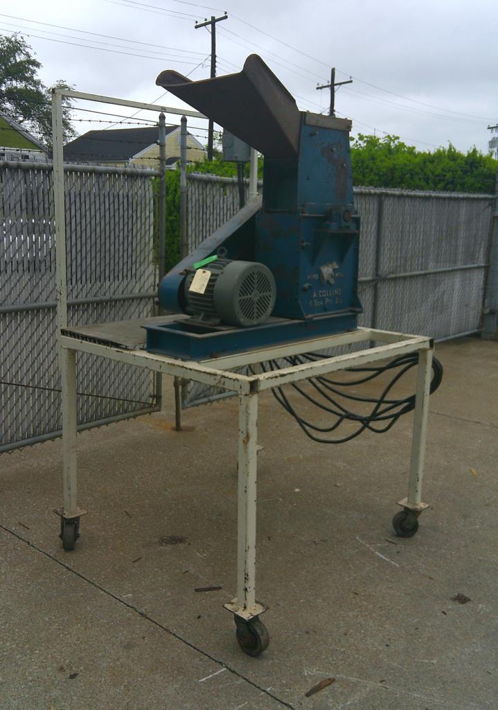 Mill 7.5 hp A. Collins and Son hammer mill model Size 1, 8.5 by 6.5 throat size
